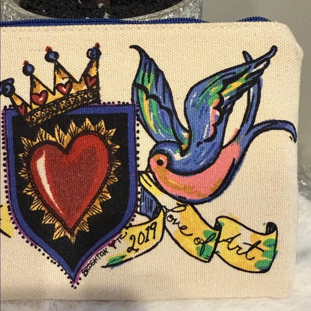 Brighton 2019, Love of Art, Canvas Zippered Pouch—Cosmetic Bag